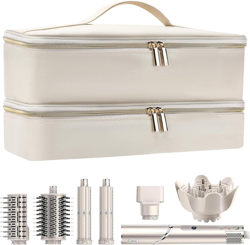 Carrying Case for Shark Flexstyle, Double-Layer Travel Case for Dyson Supersonic Hair Dryer/Dyson Airwrap, Waterproof Storage Case Travel Organise...