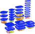 54-Piece Food Storage Containers with Lids - Fridge, Freezer, and Microwave Safe - BPA-Free Food Grade Stain-Resistant Containers by Chef Buddy...