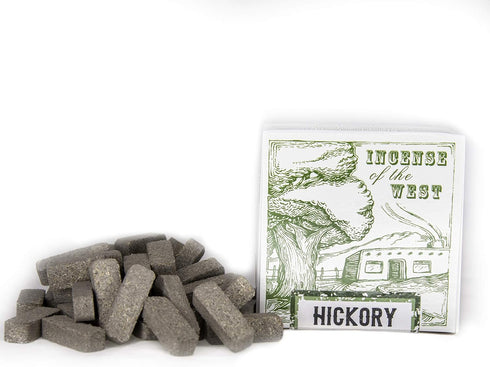 Hickory Natural Wood Incense Bricks Without Holder, 40 Count - Made in The USA...