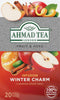 Ahmad Tea Herbal Tea, Apple, Cinnamon, & Orange Peel 'Winter Charm' Teabgas, 20 ct (Pack of 1) - Decaffeinated & Sugar-Free...