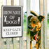 2 Pieces Beware of Dog Sign Funny Warning Decor Beware of Dogs Keep Gate Closed Signs Metal Rust Free Warning Signs Metal Tin Signs for Fence Lawn...
