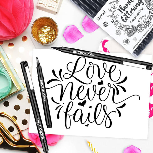 Dyvicl Hand Lettering Pens, Calligraphy Brush Pens Art Markers for Beginners Writing, Sketching, Drawing, Illustration, Scrapbooking, Journaling, ...