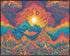 Posterizer 1 pcs- psychedelic funky hippie colorful landscap 6-Abstract & Modern Art-Fantasy & Fiction Art- Living Room Bedroom Decor- unframed wa...