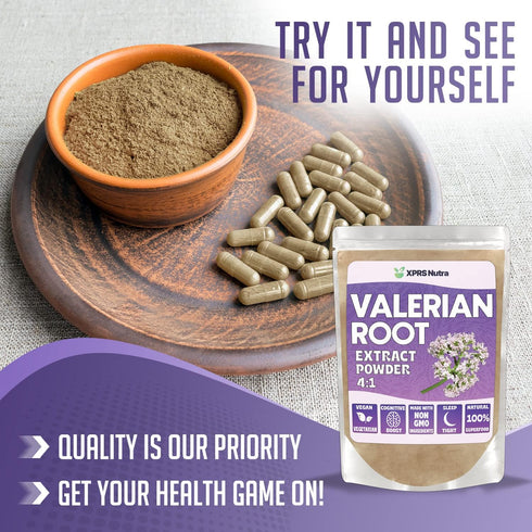 XPRS Nutra Valerian Root Extract Powder 4:1 - Premium Valerian Root Powder for Cognition - Vegan Friendly Herbal Sleep Assist (4 Ounce)...