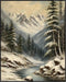 Posterizer 1 pcs-beautiful snowy scenary in winter -10-Landscape & Nature Art-GIft for Men Women Teens-Living Room Bedroom Decor- unframed wall ar...