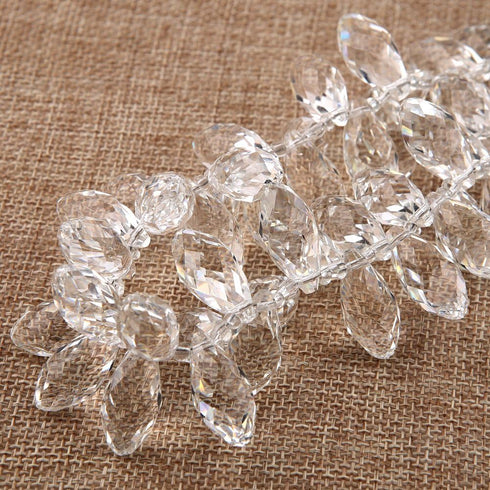 Bingcute Teardrop Chandelier Crystal Pendants Glass Pendants Beads Pack of 50...