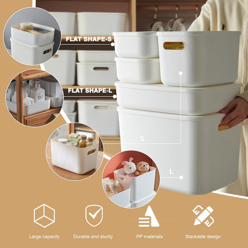 Pantry Organization and Storage, Versatile Organizer for Kitchen Pantry, Under Bed, Bathroom Sink, Desk and Office, Various Sizes (Large Lid)...