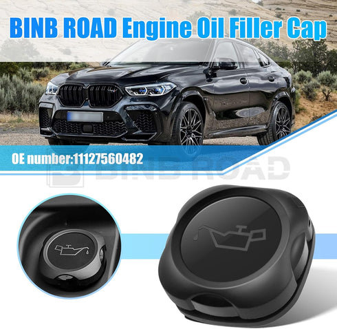 Engine Oil Filler Cap 11127560482 Compatible with BMW 128i 328xi 335i 528i 535i 740i X1 X3 E90 E91 E92 E83...