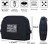 Rough Enough Small Coin Purse Card Wallet Keychain Pouch for Men Women with Zipper Neck Lanyard Black Cordura Water Repellent...