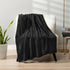 PAVILIA Black Fleece Bed Blanket Queen Size, Super Soft Fuzzy Flannel Throw for Couch Sofa, Luxury Plush Microfiber Large Throw Blanket Queen Bed,...