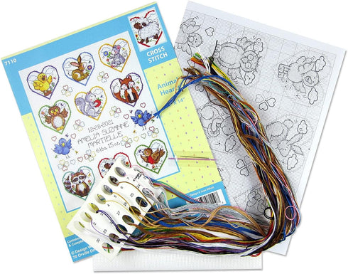 Design Works Crafts, Animal Hearts Counted Cross Stitch Kit...