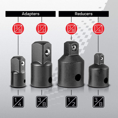 CARBYNE Impact Socket Adapter Set, 4 Piece - Ratchet Adapter for Impact Wrench. Impact Adapter & Socket Adapters • From a Family-Run Tool Company ...