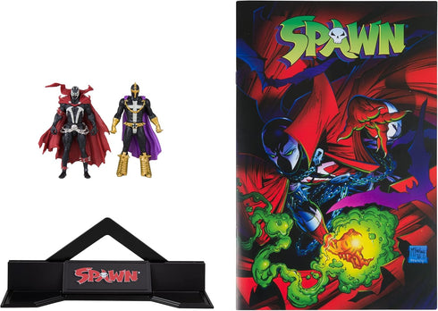 McFarlane Toys - Spawn Page Punchers 2pk Spawn and Anti-Spawn 3in Action Figures with Comic...