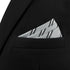 S&W SHLAX&WING Striped Mens Pocket Square Grey with Silver Black Stripes for Suit Jacket...