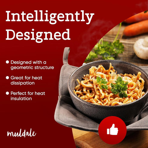 Muldale Soup Bowl Cozy Koozies for Hot Food - Microwave Bowl Holders for Hoot Food - Set of 4 Machine Washable - Bowl Cozies Heat Resistant - UK B...