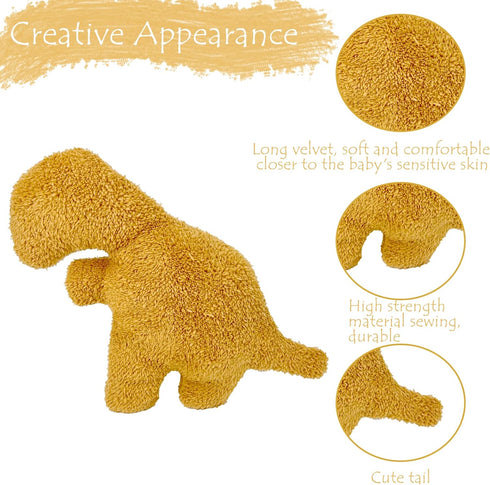 Tyrannosaurus Dino Nugget Pillow, 18 inch Dinosaur Chicken Nugget Pillow Stuffed Animal Plush Toy, Dino Nugget Plush Dinosaur Theme Party Decorati...