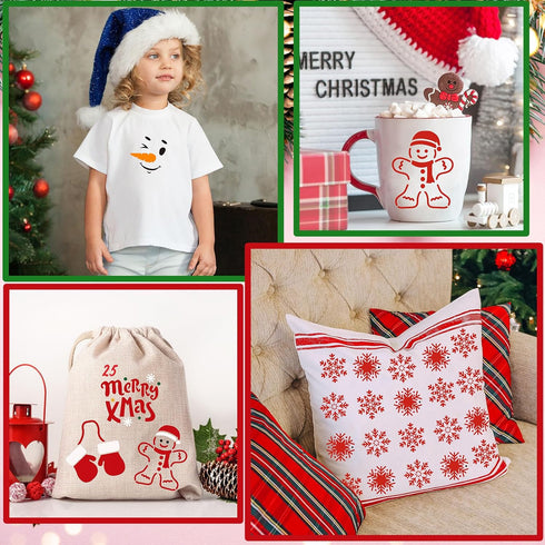 100 Pieces Christmas Stencils?3x3in and Reusable Painting DIY Template for Painting on Wood Ornaments DIY Crafts Fabrics Window Christmas Decorati...