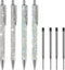 4 Pcs Bling Pen Rhinestone Pen Diamond Pens Metal Ballpoint Pens Bedazzled Pen 4 Pcs 1.0mm Pen Refills for Women Office Birthday Kids Students Gif...