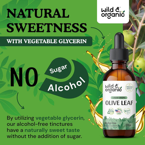 Olive Leaf Extract Liquid - Antioxidants Supplement w/Organic Olive Leaf - Olive Leaf Liquid Extract for Immune Support - Vegan Olive Leaf Supplem...