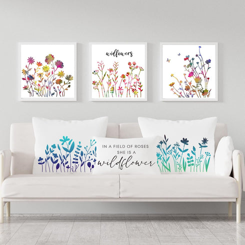 Flower Stencils for Painting Wildflower Stencil Reusable Drawing Templates DIY Stencils for Painting on Wood Wall Home Decor...