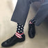 BISOUSOX American Flag Socks Mens Dress Socks 9-12 Funny Crazy Novelty Business Wedding Crew Groomsman President Sock...