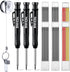 Enhon 43 Pcs Carpenter Pencils Set, Construction Pencils with Sharpener and 39 Refills, Deep Hole Mechanical Carpenter Pencil Set with Retractable...