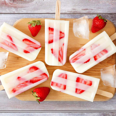 Ozera Popsicles Molds, 10-Cavity Popsicle Maker Molds Silicone Popsicle Molds, Homemade Popcical Molds Ice Pop Molds with 50 Popsicle Sticks, 50 P...