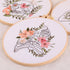 4p Embroidery starter kit with Abstract art patterns and instructions, DIY adult beginner cross stitch kits, including 2 plastic embroidery hoop, ...