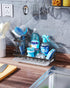 Consumest Sink Caddy-Kitchen Sponge Holder + Dish Brush Holder for Kitchen Sink, Sink Organizer with Drip Tray for Countertop Stainless Steel Rust...