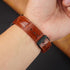 Brown Light Crocodile Leather Band Compatible for Apple Watch 41mm Iwatch Screen Protector Case Men Alligator Replacement Strap Smartwatch Series ...