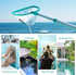 Pool Skimmer - Pool Net with 3 Section Pole, 48", Pool Skimmer Net with Fine Mesh Net, Telescopic Aluminum Pole, Plastic Frame, Ultra-fine Pool Sk...