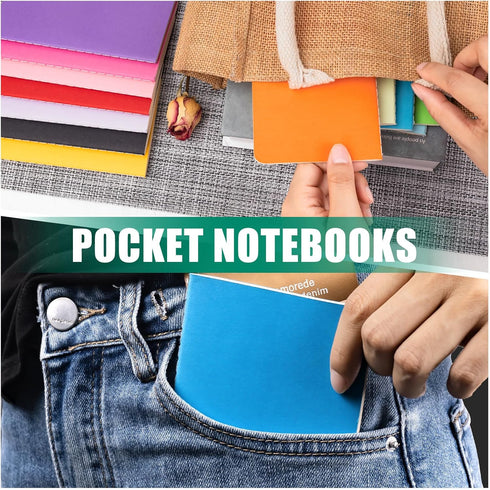 Mini Pocket Notebooks Bulk 3.5 x 5.5 Inches 12 Pack Small Note Pads Lined Little Journals for Students Nurses Teachers, 30 Sheets/60 Pages(Colorfu...