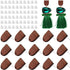 Oubaka 60Pcs Wooden Stud Earrings Posts with Loop for Jewelry Making,Half-Oval Wood Earrings Posts Earring Findings Earring Pin Studs with 100pcs ...