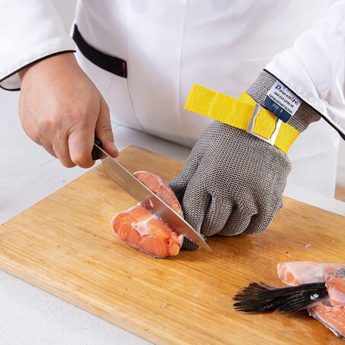 Dowellife Level 9 Cut Resistant Glove Food Grade, Stainless Steel Mesh Metal Glove Knife Cutting Glove for Butcher Meat Cutting Oyster Shucking Ki...