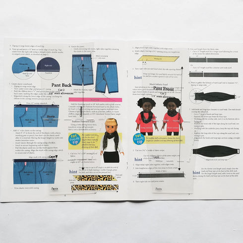 HONEYSEW Quick Trace Doll Fashions Templates for 18" Dolls with 5pcs Quilting Rulers and Sewing Instruction...
