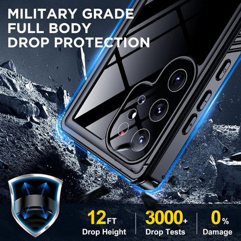 Designed for Galaxy S24 Ultra Case Waterproof, Built-in Screen Protector Full Protection Heavy Duty Shockproof Anti-Scratched Rugged Case for Sams...