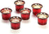 Hosley Set of 6 Metallic Antique Finish Red Glass Candle Tealight Holder. Ideal Gift for Wedding Bridal Party Reiki LED Votive Tea Light Gardens O...
