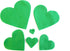 Playfully Ever After 1 to 6 inch Multi-Size Pack Stiff Felt Hearts 18pc (Green)...