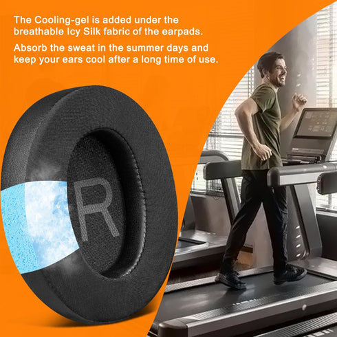 SOULWIT Cooling Gel Earpads Replacement for Anker Soundcore Space Q45 Headphones, Ear Pads Cushions with Ice Silk Fabric, High-Density Noise Isola...
