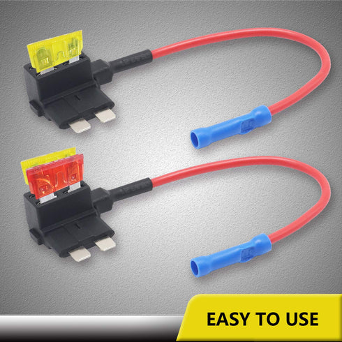 Recoil FT1-10 10 Pack 12V Car Add-a-Circuit Fuse Tap Adapter ATO ATC Blade Fuse Holder with 10pcs 10A,20A Fuses...