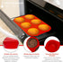 Silicone Texas Muffin Pan 6-Cups, Jumbo Muffin Pan Set of 2, BPA-Free Non-Stick Cupcake Maker, 10.75L x 7.5W for Baking...