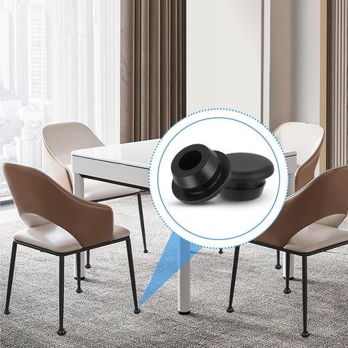 10 Pcs 10mm Rubber Hole Plug Black Silicone Round Snap in Type Locking Furniture Hole Plug Protective Cover Rubber Plugs for Holes Watertight(Blac...