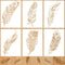 6 Pieces Decorative Mandala Feather Stencil Reusable Mandala Painting Templates Beautiful Stencils for Painting Metal Open Ring for Painting on Wo...
