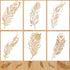 6 Pieces Decorative Mandala Feather Stencil Reusable Mandala Painting Templates Beautiful Stencils for Painting Metal Open Ring for Painting on Wo...