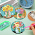 8 PCS Diamond Art Coasters-Flower Diamond Painting Coasters Kits with Holder,DIY Flowers Diamond Art Coasters Kit for Beginners Adults Art Craft S...