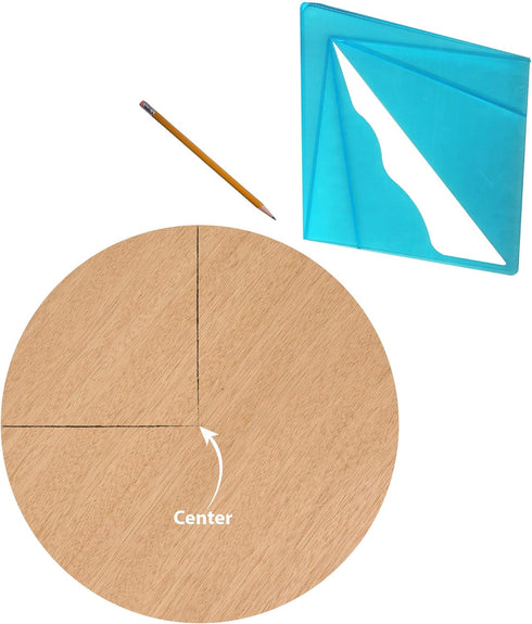 Savannah Blue and Yellow Transparent Center Finder for Square, Round, Octagon and Hexagon Shaped Material up To 18 Inches...