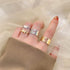 4Pcs Butterfly Band Rings Set for Women,Adjustable Gold Silver Hollow Butterfly Open Ring Matching Stacking Rings for Couples Wedding Jewelry...