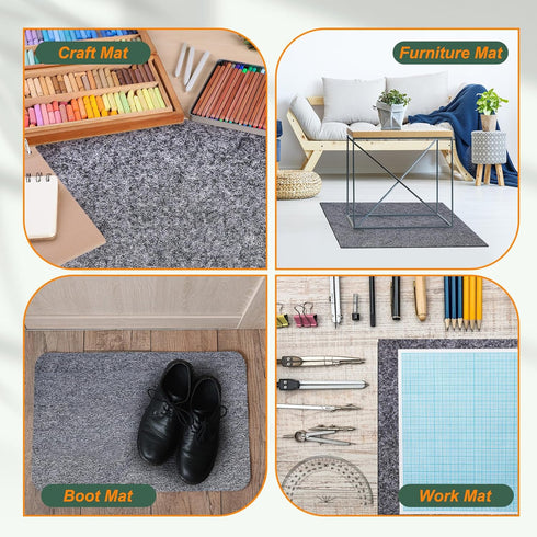 24" x 24" Mini Refrigerator Mats for Carpet Under Fridge Mats Refrigerator Floor Protector Multifunctional Home Appliance Mat Non Slip Backing Fri...