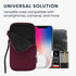 kwmobile Neoprene Phone Pouch Size XL - 6.7/6.8" - Universal Cell Sleeve Mobile Bag with Zipper, Wrist Strap - Berry...