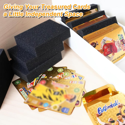 Foam Card Dividers - 24 PCS Card Dividers for Storage Boxes Multifunction Foam Dividers for Trading Cards Shock Absorbing Foam Block for Sport Pla...